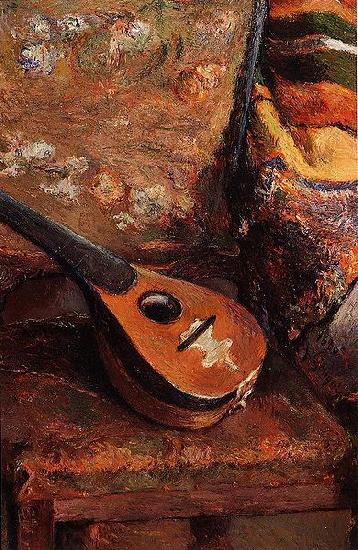 Paul Gauguin Mandoline sur une Chaise oil painting picture